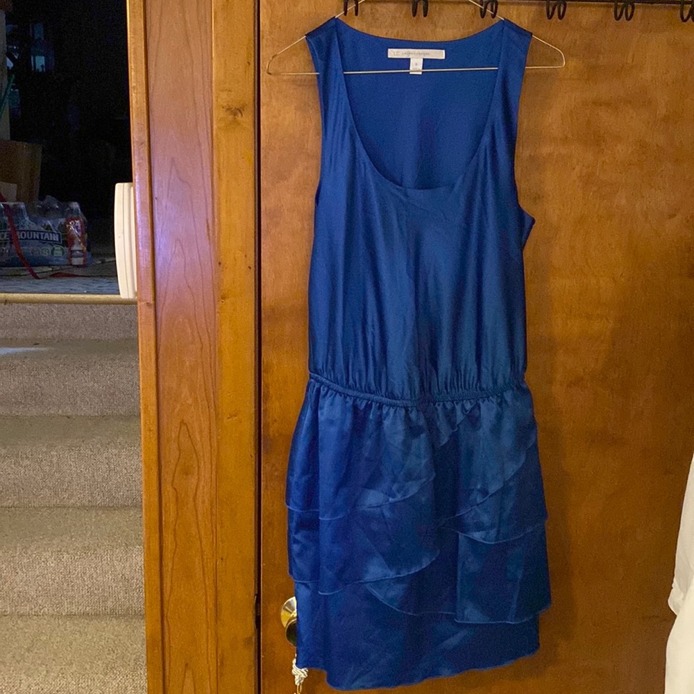 Lauren Conrad satin blue dress